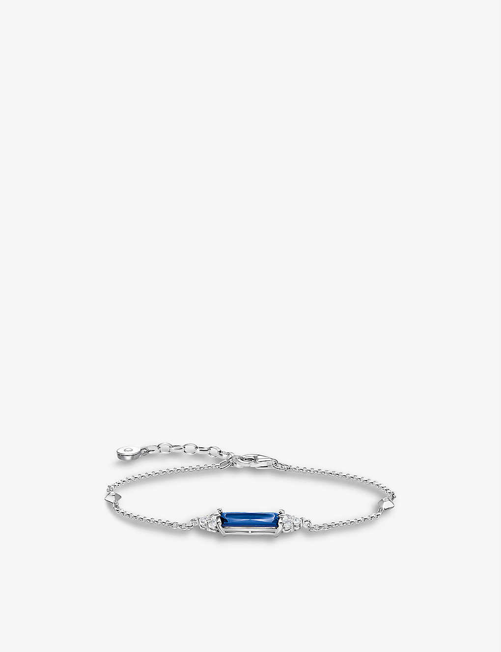 Thomas Sabo Womens Blue Moon And Star Sterling-silver, Cubic Zirconia And Spinel Chain Bracelet