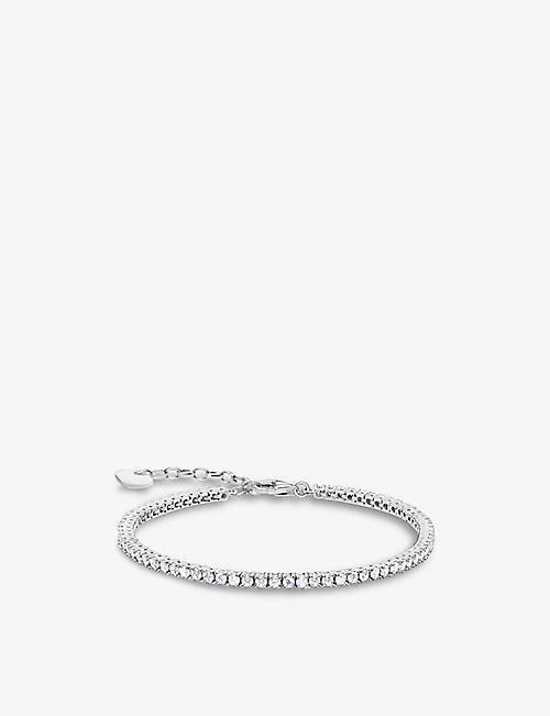 THOMAS SABO: Sterling-silver and white cubic zirconia tennis bracelet
