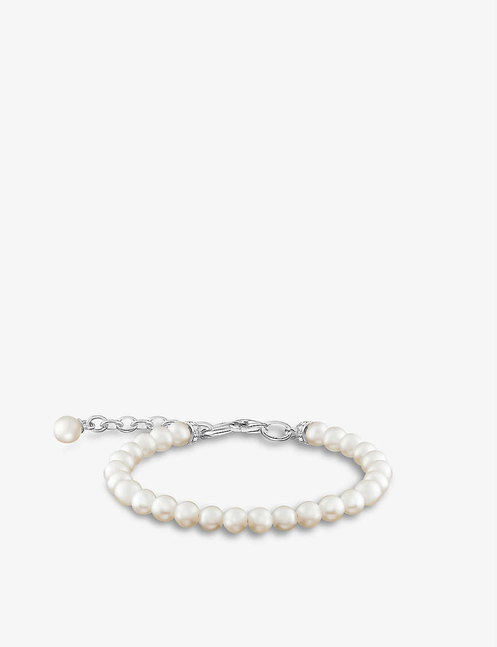 Thomas Sabo Charm Club Sterling-silver And Freshwater Pearl Bracelet In White