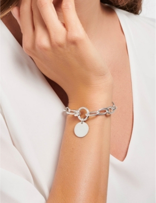 THOMAS SABO: Links sterling-silver and white zirconia chain bracelet