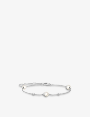 Thomas Sabo Women's White Sterling Silver, Cubic Zirconia And Freshwater Pearl Bracelet