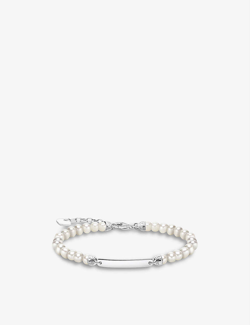 Thomas Sabo Sterling-silver And Freshwater Pearl Bracelet In White