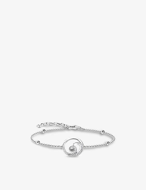 THOMAS SABO: Wave sterling-silver and cubic zirconia charm bracelet