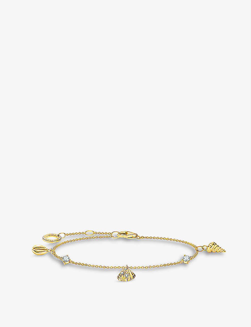 Thomas Sabo Shell 18ct Yellow Gold-plated Sterling-silver And White Zirconia Bracelet