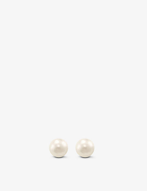 THOMAS SABO: Sterling-silver and freshwater pearl stud earrings