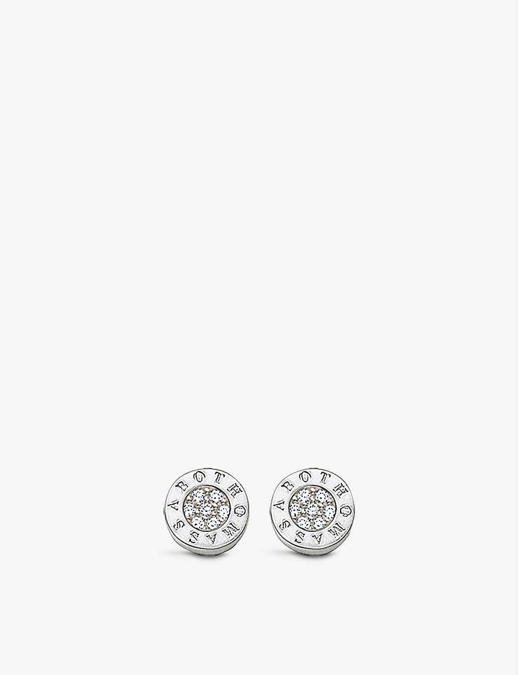 Thomas Sabo Classic Sterling-silver And Cubic Zirconia Stud Earrings In White