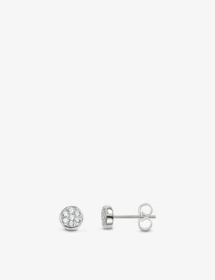 Thomas Sabo Sparkling Circles Sterling-silver And Cubic Zirconia Stud Earrings In White
