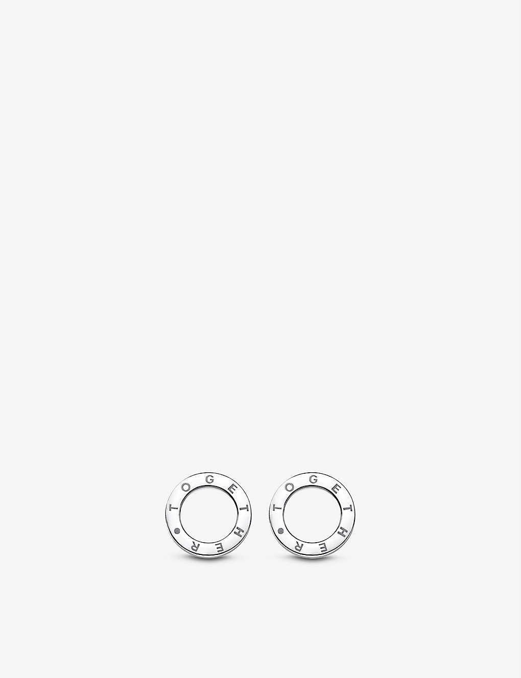 Thomas Sabo Together Sterling-silver Stud Earrings In Plain