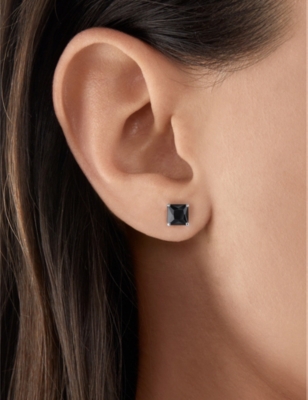 Thomas Sabo Sterling-silver And Cubic Zirconia Stud Earrings In Black