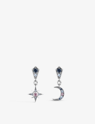 THOMAS SABO: Royalty Star and Moon sterling-silver and zirconia earrings