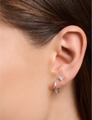 Shop Thomas Sabo Women's White Heart Sterling-silver Single Stud Earring