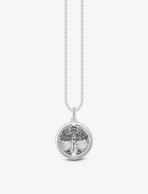 Thomas Sabo Tree Of Love Sterling-silver Pendant Necklace In Silver-coloured