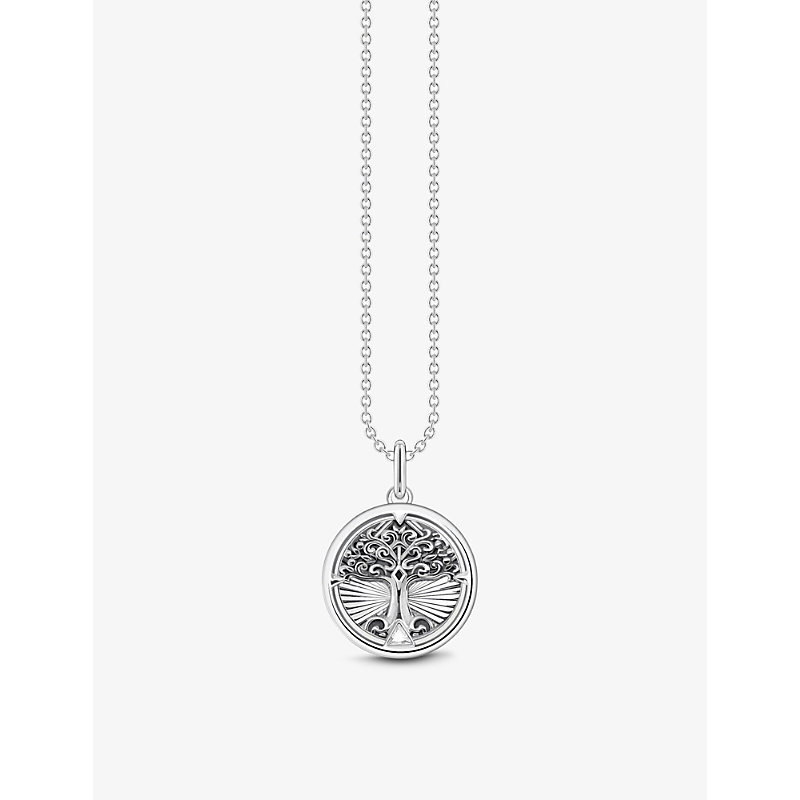 Thomas Sabo Tree Of Love Sterling-silver Pendant Necklace In Silver-coloured