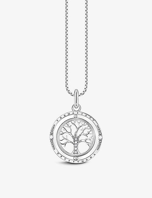 THOMAS SABO: Tree of Love sterling-silver and white zirconia pendant necklace