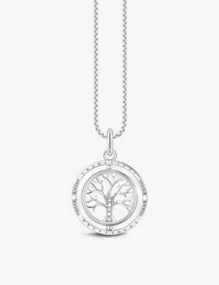 Thomas Sabo Tree Of Love Sterling-silver And White Zirconia Pendant Necklace
