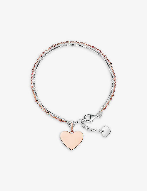 THOMAS SABO: Heart 18ct rose gold-plated sterling-silver bracelet
