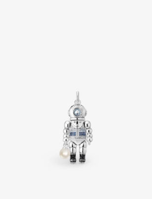 Thomas Sabo Diver Sterling-silver Pendant Charm In Multicoloured
