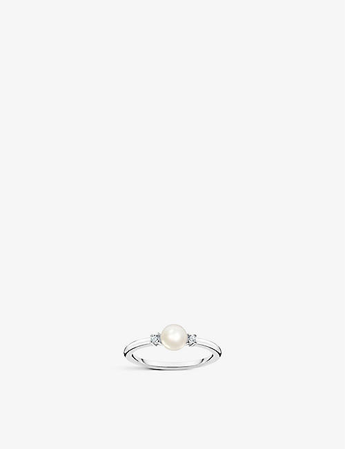 THOMAS SABO: Embellished sterling-silver and freshwater pearl ring