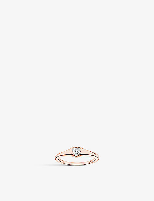 THOMAS SABO: Heart 18ct rose gold-plated sterling-silver ring