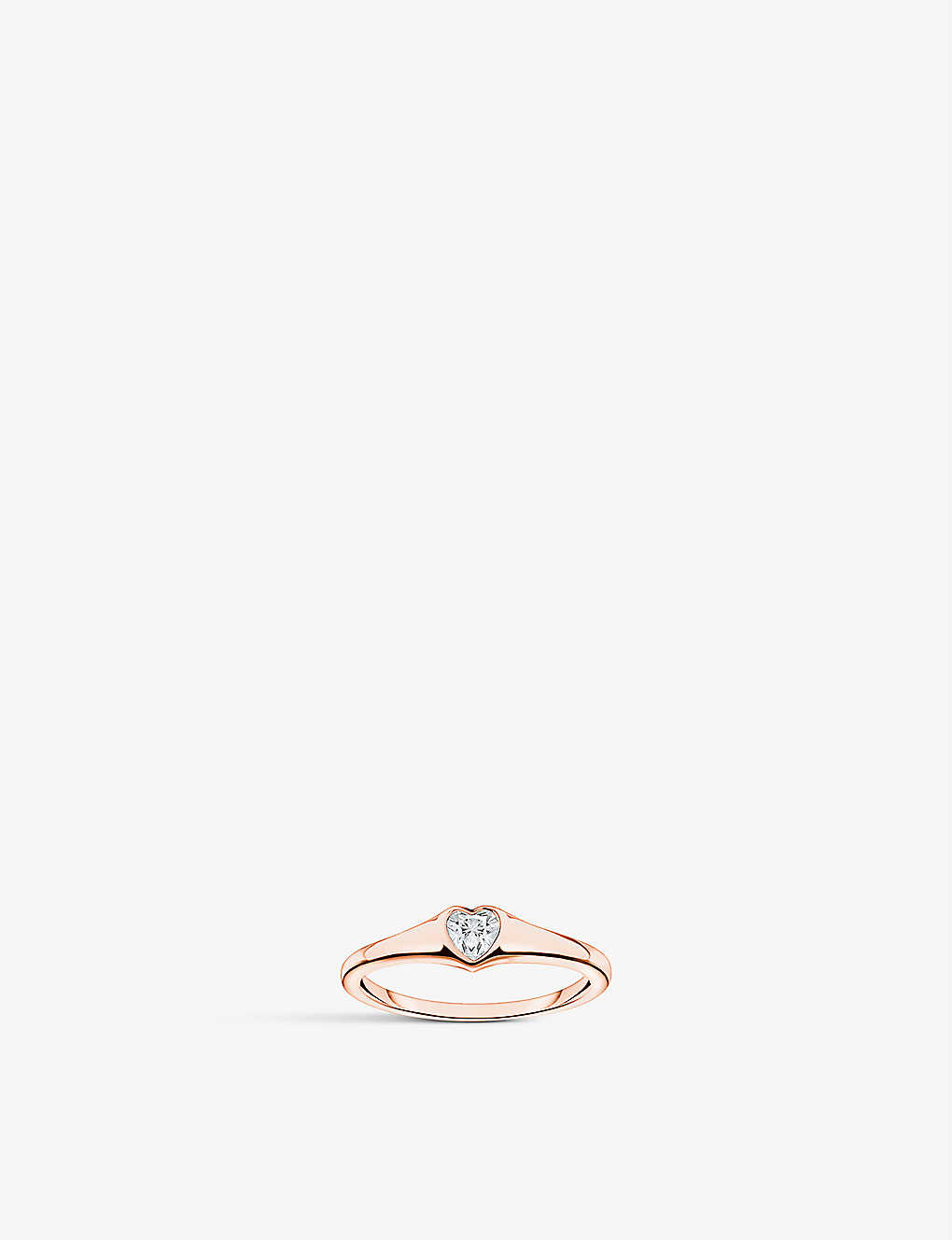 Thomas Sabo Heart 18ct Rose Gold-plated Sterling-silver Ring In White