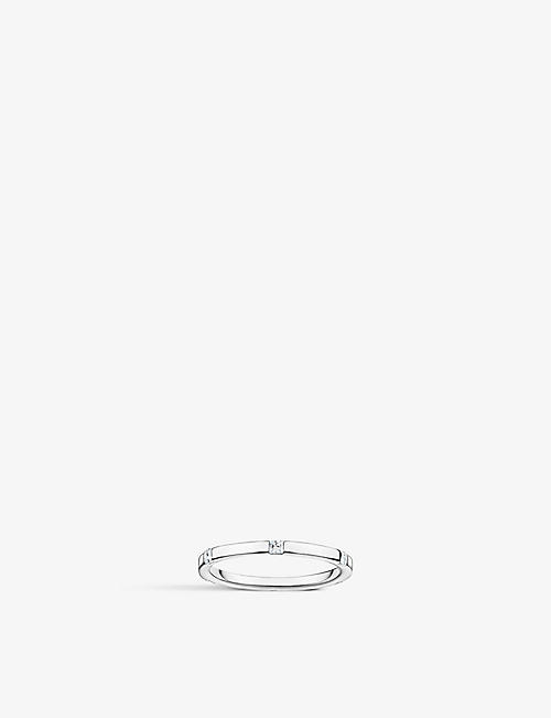 THOMAS SABO: Embellished sterling-silver and cubic zirconia band ring