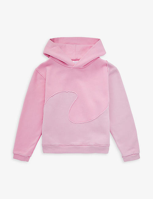 ERL: Swirl embroidered cotton hoody 6-14 years