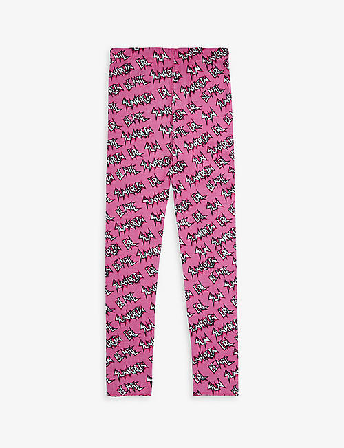 ERL: Waffle graphic-print stretch-cotton long johns 6-14 years