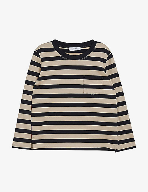 REISS: Perry Junior striped cotton T-shirt 4-9 years
