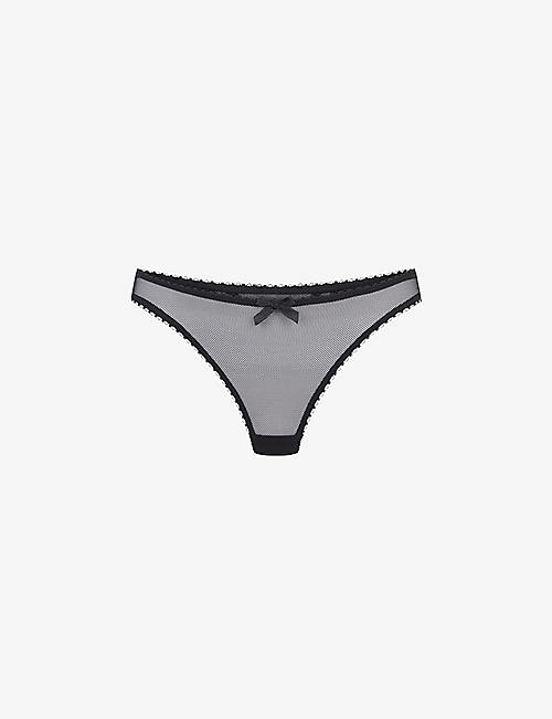 AGENT PROVOCATEUR: Yara mid-rise stretch-mesh thong