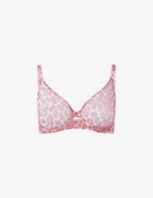 Agent Provocateur Lucky Leopard Print Underwired Bra - Women's - Polyamide/ spandex/elastane in Pink