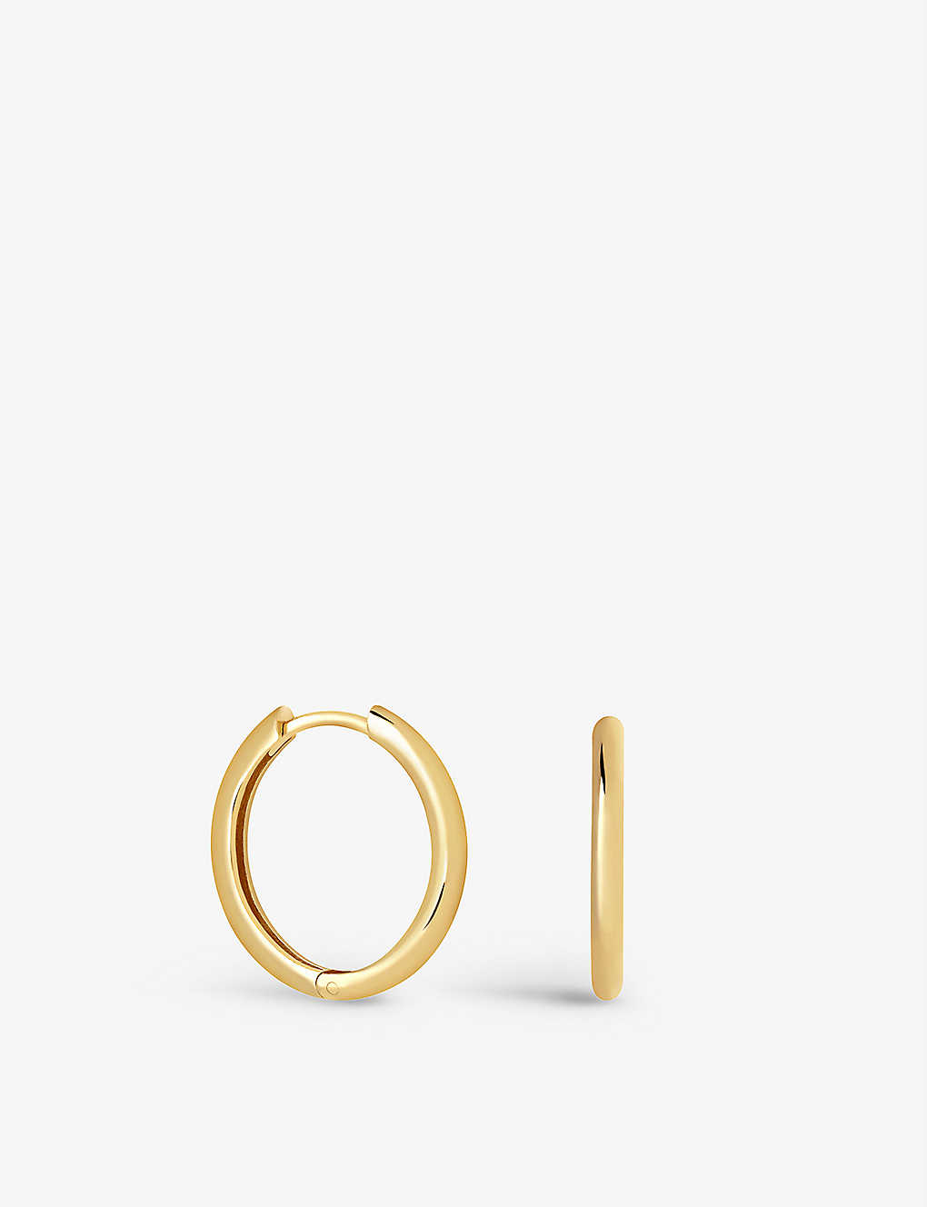 Astrid & Miyu Simple Hinge Small 18ct Yellow Gold-plated Sterling-silver Hoop Earrings