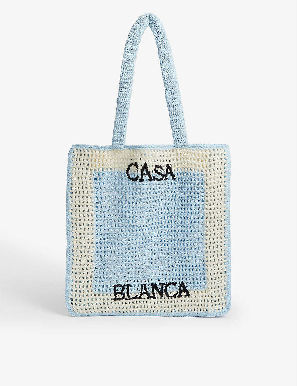 CASABLANCA Logo-detail knitted cotton tote bag