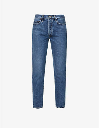 GOLDSIGN: Harper straight-leg mid-rise denim jeans