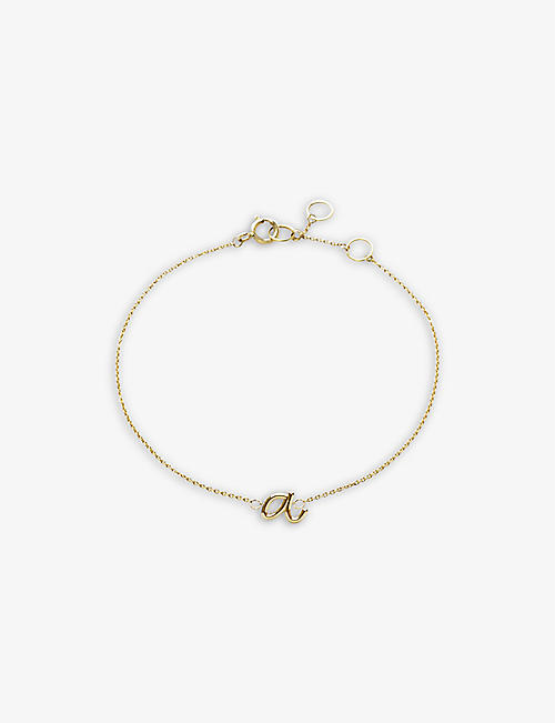 THE ALKEMISTRY: Love Letter A Initial 18ct yellow-gold bracelet