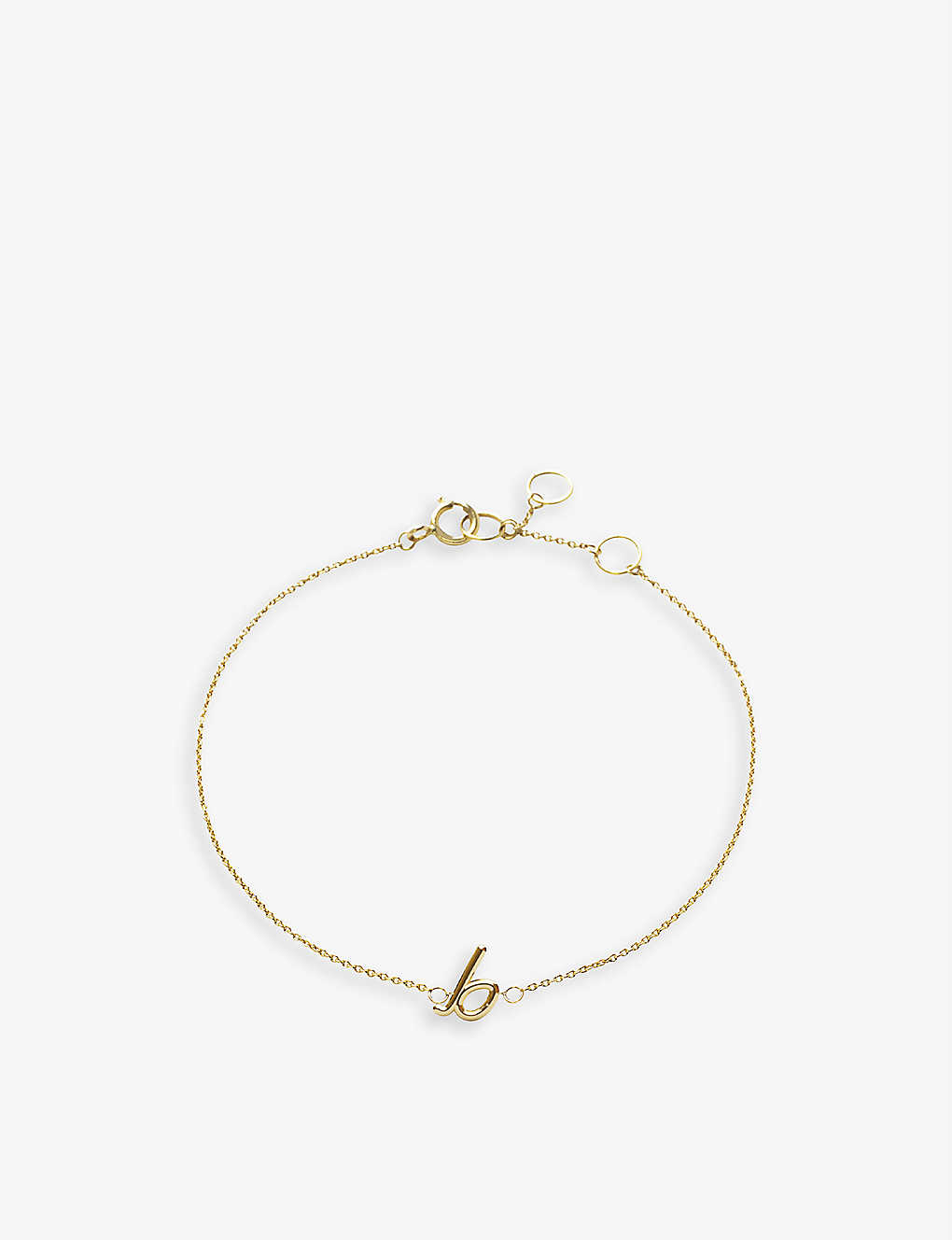 The Alkemistry Love Letter B Initial 18ct Yellow-gold Bracelet In 18ct Yellow Gold