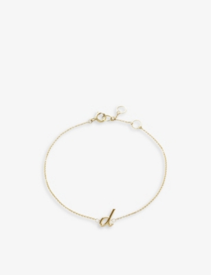 THE ALKEMISTRY THE ALKEMISTRY WOMEN'S 18CT YELLOW GOLD LOVE LETTER D INITIAL 18CT YELLOW-GOLD BRACELET,51773763