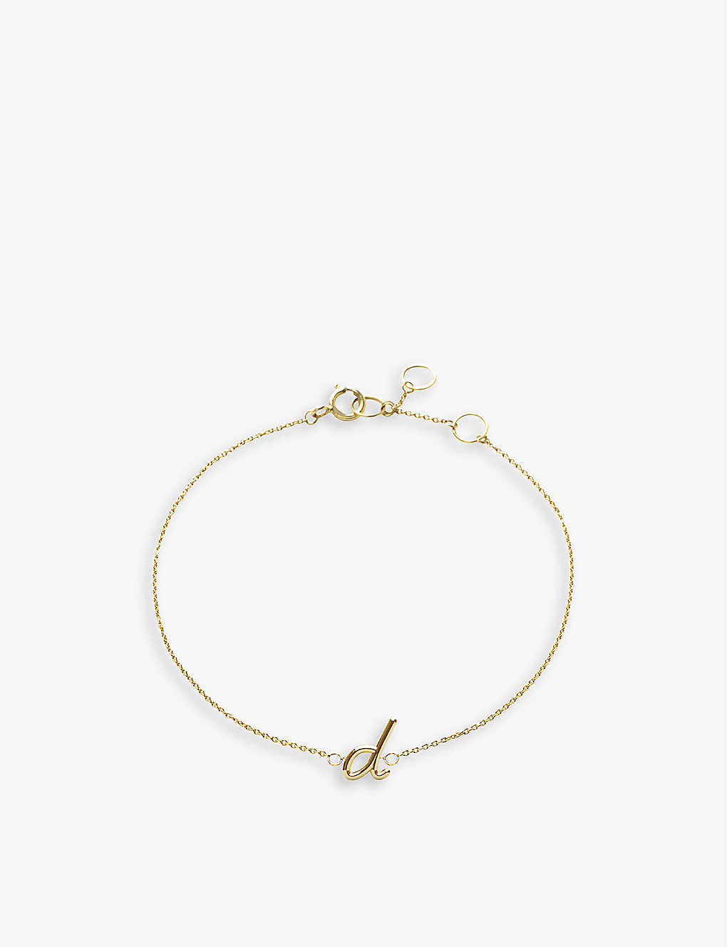 The Alkemistry Love Letter D Initial 18ct Yellow-gold Bracelet In 18ct Yellow Gold