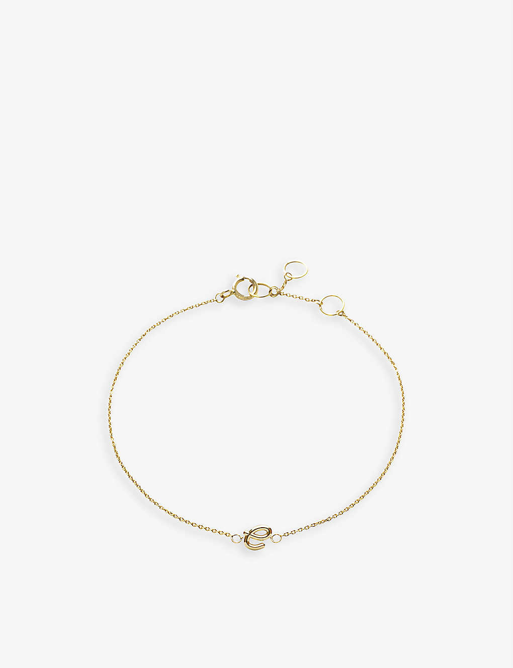 The Alkemistry Love Letter E Initial 18ct Yellow-gold Bracelet In 18ct Yellow Gold