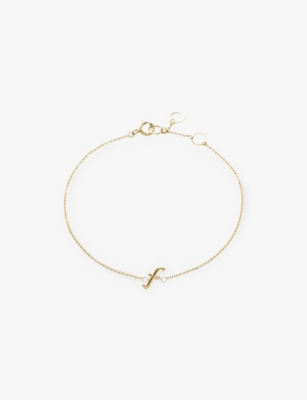 THE ALKEMISTRY: Love Letter F Initial 18ct yellow-gold bracelet