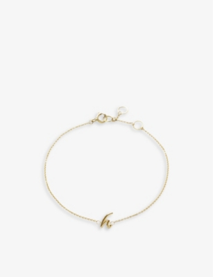THE ALKEMISTRY: Love Letter H Initial 18ct yellow-gold bracelet