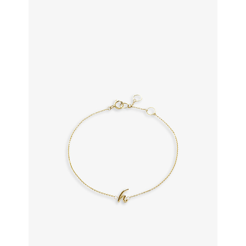 The Alkemistry Love Letter H Initial 18ct Yellow-gold Bracelet In 18ct Yellow Gold