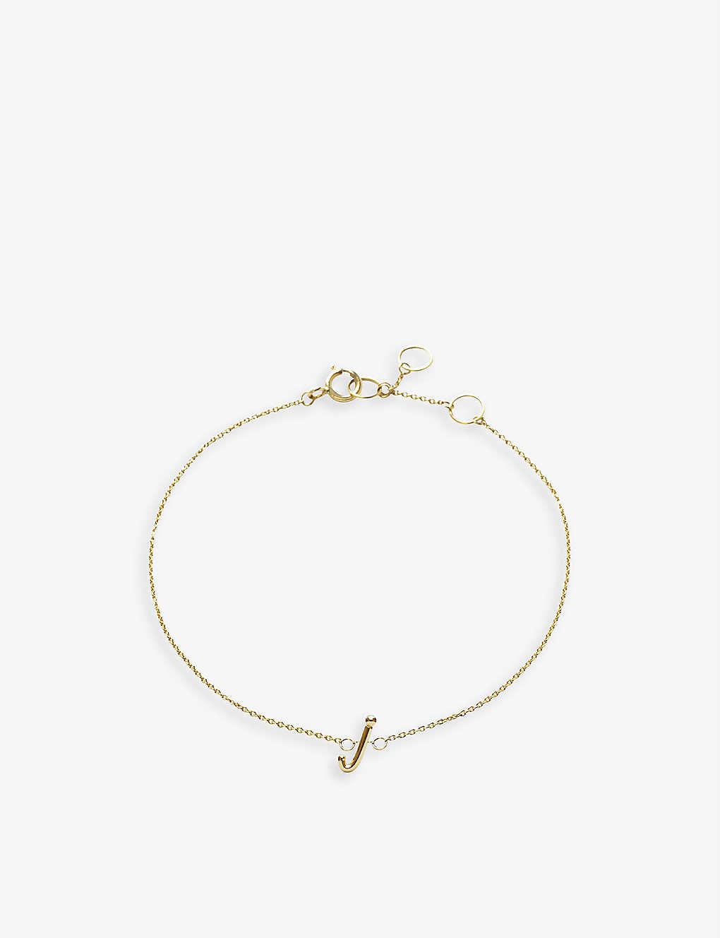 The Alkemistry Love Letter J Initial 18ct Yellow-gold Bracelet In 18ct Yellow Gold