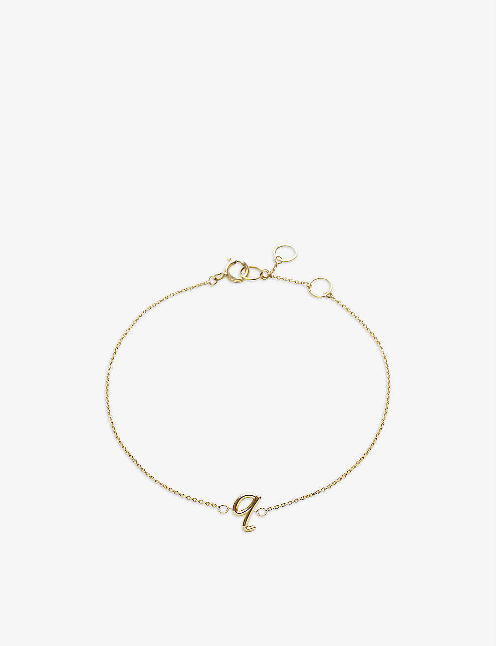 THE ALKEMISTRY THE ALKEMISTRY WOMEN'S 18CT YELLOW GOLD LOVE LETTER Q INITIAL 18CT YELLOW-GOLD BRACELET,51774005