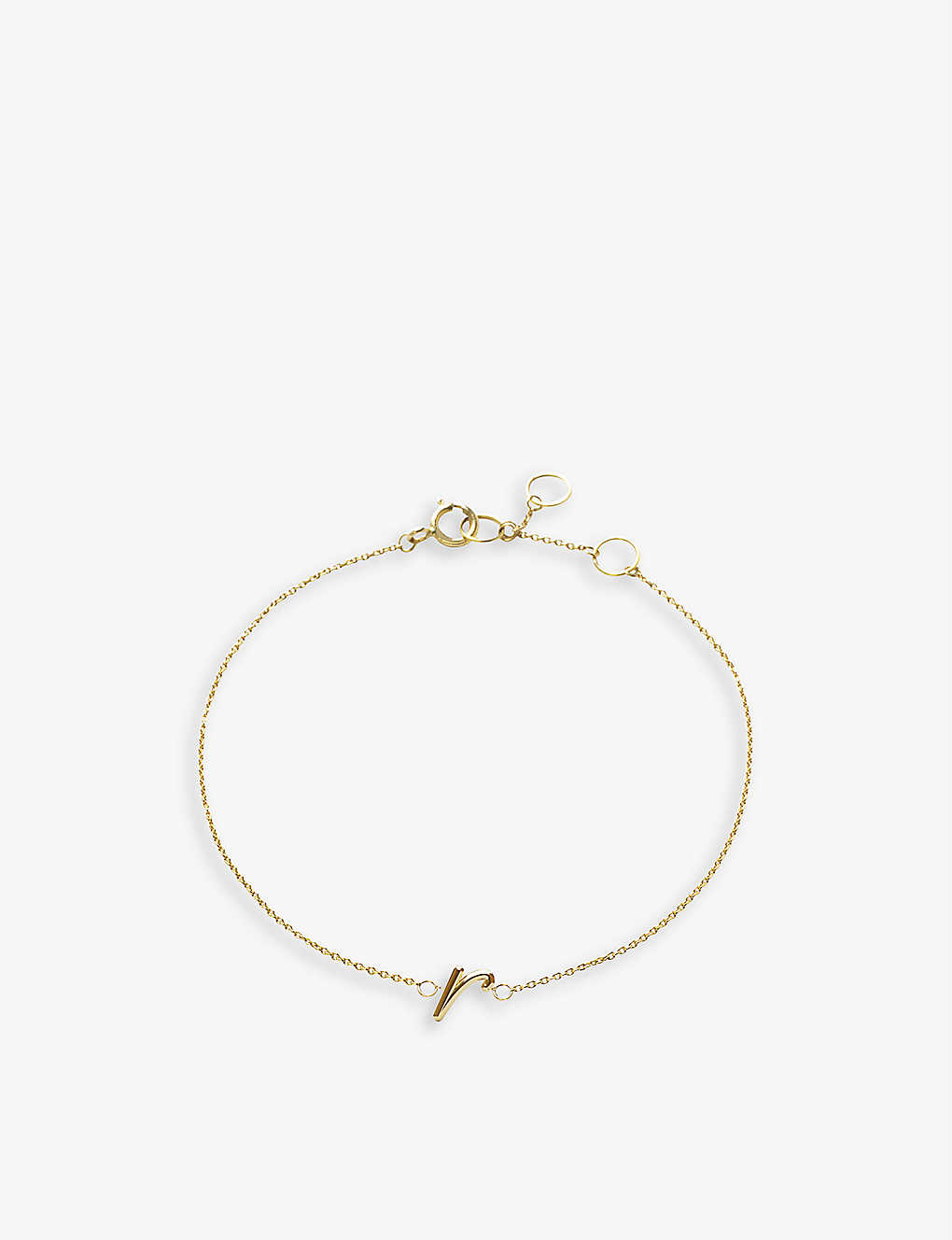 THE ALKEMISTRY THE ALKEMISTRY WOMEN'S 18CT YELLOW GOLD LOVE LETTER R INITIAL 18CT YELLOW-GOLD BRACELET,51774029