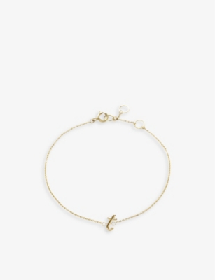 The Alkemistry Love Letter T Initial 18ct Yellow-gold Bracelet In 18ct Yellow Gold