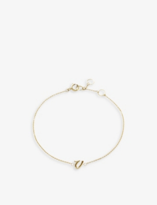 The Alkemistry Love Letter V Initial 18ct Yellow-gold Bracelet In 18ct Yellow Gold