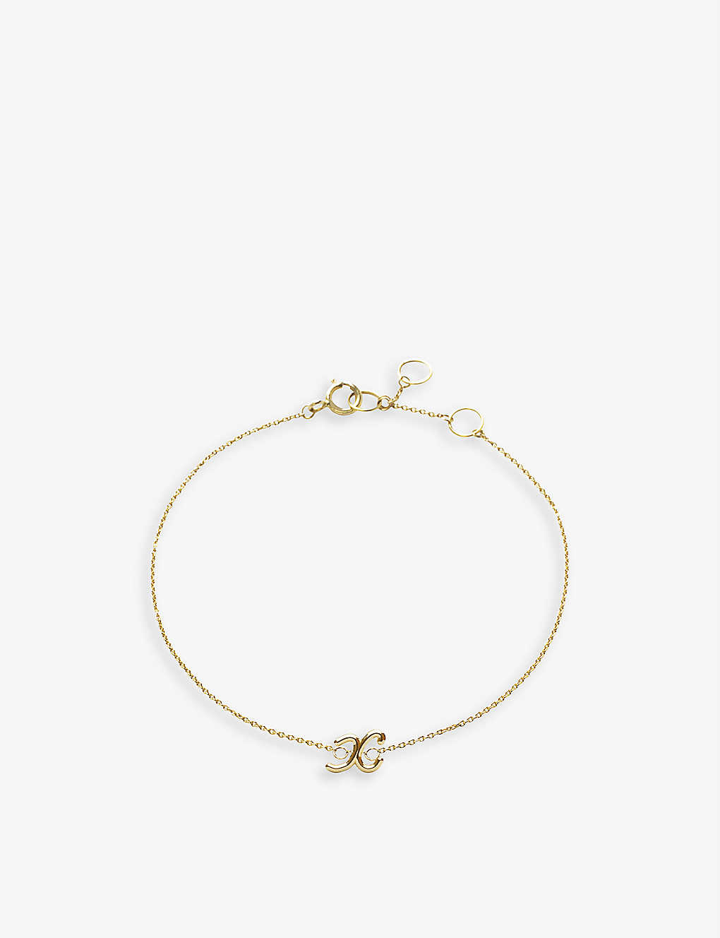The Alkemistry Love Letter X Initial 18ct Yellow-gold Bracelet In 18ct Yellow Gold