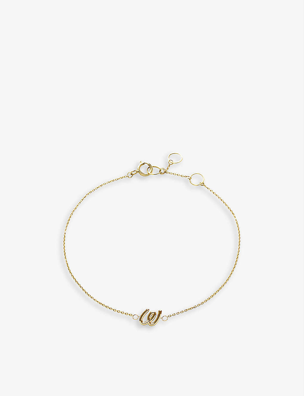 The Alkemistry Love Letter W Initial 18ct Yellow-gold Bracelet In 18ct Yellow Gold