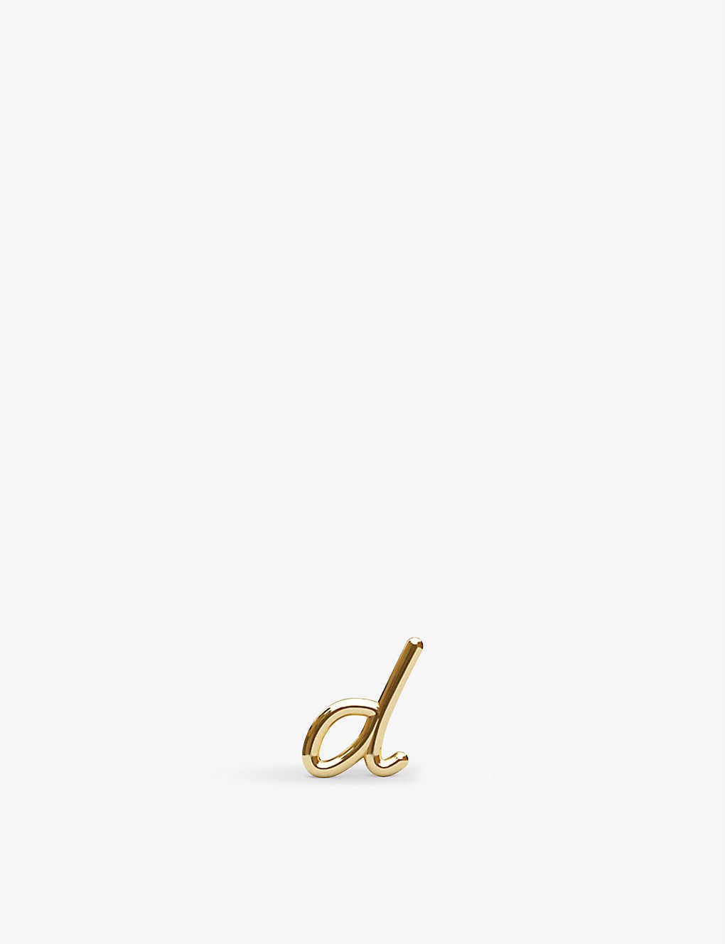 The Alkemistry Love Letter D Initial 18ct Yellow Gold Single Stud Earring