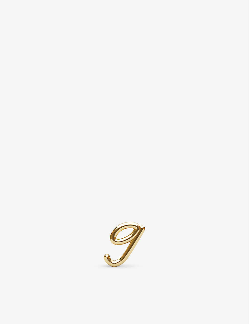 Shop The Alkemistry Womens 18ct Yellow Gold Love Letter G Initial 18ct Yellow Gold Single Stud Earring